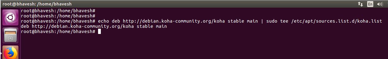 Step 1 Add a Koha Community Repository