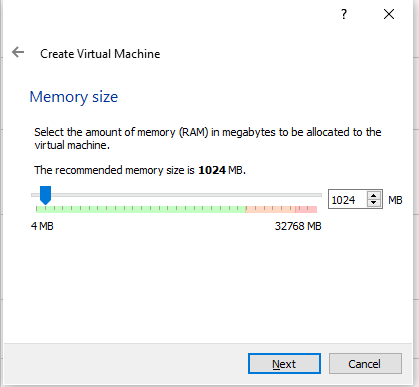 2. Assign Memory Size - RAM